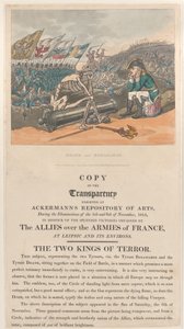 Kuolema ja Bonaparte, Terrorin kaksi kuningasta, 1. tammikuuta 1814, 1. tammikuuta 1814. tekijältä Thomas Rowlandson