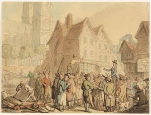 Vanhojen talojen purkaminen Westminster Abbeyn pohjoispuolella tekijältä Thomas Rowlandson