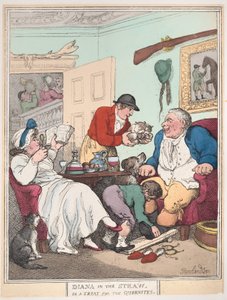 Diana oljissa eli herkku quorniteille, 1. tammikuuta 1804, 1. tammikuuta 1804. tekijältä Thomas Rowlandson