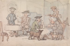 Chop Shopin ruokailijat tekijältä Thomas Rowlandson