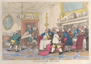 Pettyneet epikurot, 1809, 1809. tekijältä Thomas Rowlandson