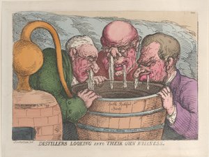 Tislaajat tutkivat omaa liiketoimintaansa, 10. lokakuuta 1811, 10. lokakuuta 1811. tekijältä Thomas Rowlandson