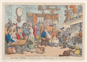 Tohtori syntaksi, keskellä poliittista kiistaa, Wishes to Whe..., 31. elokuuta 1813. tekijältä Thomas Rowlandson