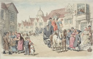 Dolphins Inn: Greenwich ja Woolwich Coaches tekijältä Thomas Rowlandson
