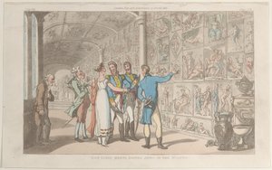 Don Luigi tapaa Donna Annan museossa Napolista ja Campagna Felicestä: vuonna..., 1. kesäkuuta 1815. tekijältä Thomas Rowlandson