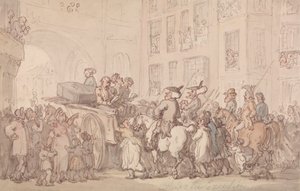Dr. Syntax osallistuu teloituksiin tekijältä Thomas Rowlandson