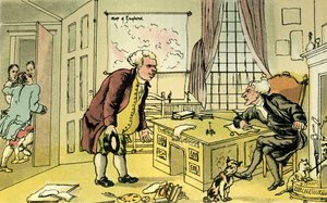 "Dr Syntax ja kirjakauppias" tekijältä Thomas Rowlandson