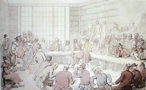 Dr Syntaksi huutokaupassa tekijältä Thomas Rowlandson