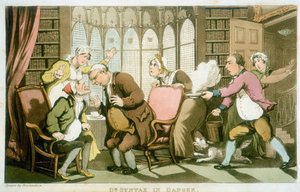 "Dr Syntax in Danger", 1820 tekijältä Thomas Rowlandson