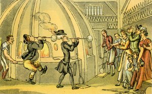 "Tohtori syntaksi lasihuoneessa" tekijältä Thomas Rowlandson