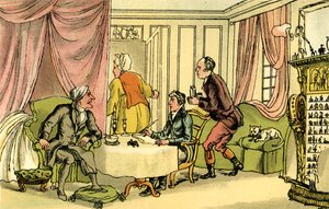 "Tohtori Syntax tekee tahtonsa" tekijältä Thomas Rowlandson