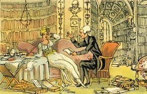"Dr Syntax with a blue sukkakaunotar" tekijältä Thomas Rowlandson