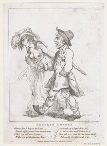 Drunken Lovers, 15. maaliskuuta 1798, 15. maaliskuuta 1798. tekijältä Thomas Rowlandson