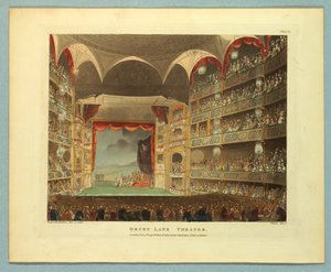 Drury Lane -teatteri Ackermannin arkistosta tekijältä Thomas Rowlandson
