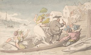 Itätuulet, n. 1810. tekijältä Thomas Rowlandson.