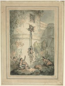 Ranskalaisten vankien pako. tekijältä Thomas Rowlandson