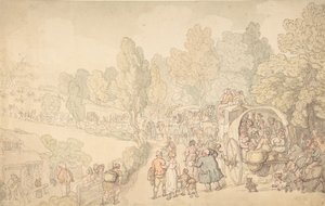 Fairlop Fair, Essex, n. 1816. tekijältä Thomas Rowlandson