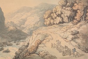 Conwy-joen putoukset, Pohjois-Wales tekijältä Thomas Rowlandson
