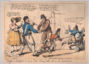Forget & Forgive, tai rehellinen Jack kättelee ja vanha tuttavuus, Se..., 3. syyskuuta 1799 tekijältä Thomas Rowlandson