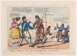 Forget & Forgive, tai rehellinen Jack kättelee ja vanha tuttavuus, Se..., 3. syyskuuta 1799 tekijältä Thomas Rowlandson