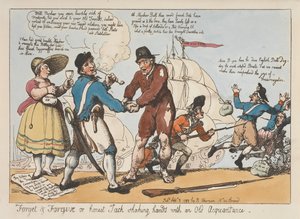 Unohda ja anna anteeksi – tai rehellinen Jack kättelee vanhaa tuttavaa tekijältä Thomas Rowlandson