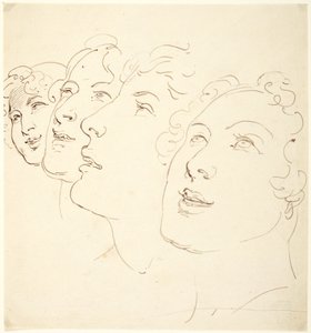Neljä päätä tekijältä Thomas Rowlandson
