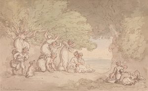 Hedelmien ja pähkinöiden poiminta tekijältä Thomas Rowlandson
