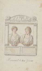 Julia Secundan ja Cornelia Tychén hautajaisalttari tekijältä Thomas Rowlandson