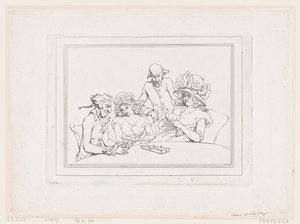 Cribbage-peli tekijältä Thomas Rowlandson
