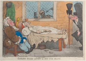 Luovuta haamu tai yksi liikaa, 1813, 1813. tekijältä Thomas Rowlandson