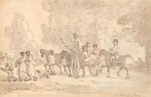 Markkinoille lähtö tekijältä Thomas Rowlandson