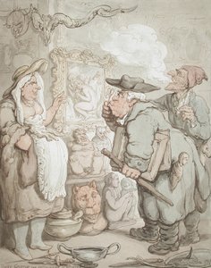 Gouty Gulston, antiikkikauppias Antwerpenissä tekijältä Thomas Rowlandson