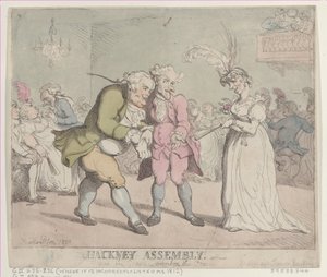 Hackney Assembly, 1802, 1802. tekijältä Thomas Rowlandson