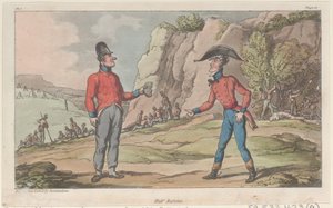 Half Rations, teoksesta The Military Adventures of Johnny Newcome, 1815, 1815. tekijältä Thomas Rowlandson