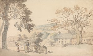 Sadonkorjuukoneet lähtevät liikkeelle tekijältä Thomas Rowlandson