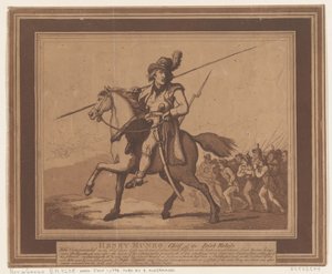 Henry Munro, irlantilaisten kapinallisten johtaja tekijältä Thomas Rowlandson