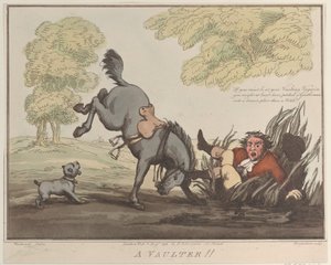 Horse Accomplishments, Sketch 12: A Vaultter !!, 1. elokuuta 1799, 1. elokuuta 1799. tekijältä Thomas Rowlandson