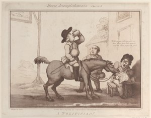 Hevossaavutukset, Sketch 5: A Politiccian!!, 1. elokuuta 1799., 1. elokuuta 1799. tekijältä Thomas Rowlandson