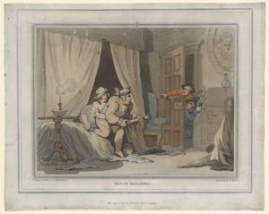 House Breakers, printti Thomas Molten, 1791 (käsinvärinen kaiverrus) tekijältä Thomas Rowlandson
