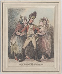Kuinka onnellinen voisinkaan olla jommankumman kanssa, olisivatko muut rakas hurmuri poissa, [1784]., [1784]. tekijältä Thomas Rowlandson