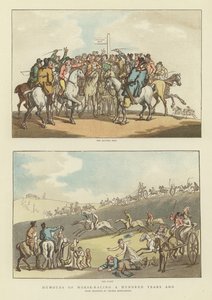 Huumoria hevoskilpailuista sata vuotta sitten tekijältä Thomas Rowlandson