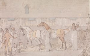 Interior de um Stablefinnish tekijältä Thomas Rowlandson