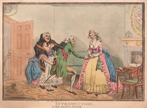 Esittely, pubi. 1793 (käsinvärinen kaiverrus) tekijältä Thomas Rowlandson