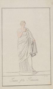 Nuori roomalainen tyttö tekijältä Thomas Rowlandson