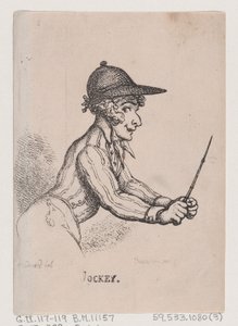 Jockey, huhtikuu 1808, huhtikuu 1808. tekijältä Thomas Rowlandson