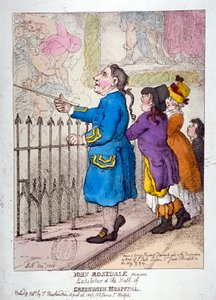 "John Rosedale, merimies, Greenwichin sairaalan näytteilleasettaja", 1807 tekijältä Thomas Rowlandson