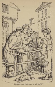 Veitset ja sakset jauhamiseen? tekijältä Thomas Rowlandson