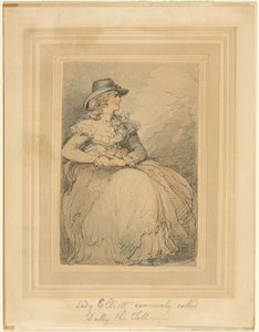 Lady Elliot, yleisesti kutsuttu Dolly The Tall tekijältä Thomas Rowlandson