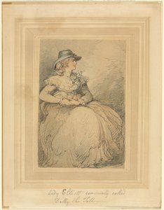 Lady Elliot, yleisesti kutsuttu Dolly The Tall, 17751827. tekijältä Thomas Rowlandson