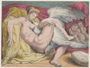 Leda ja joutsen, 1799, 1799. tekijältä Thomas Rowlandson